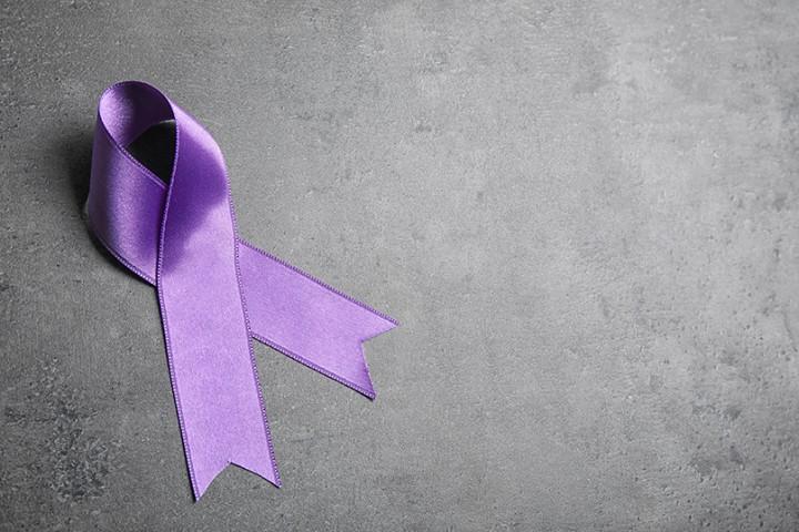 A purple ribbon.